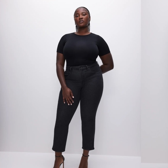 Good American Good Legs Straight Jeans - Picture 1 of 5